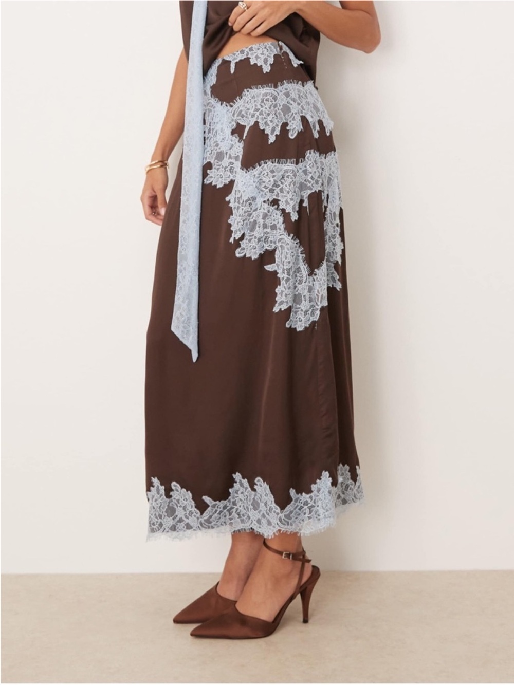NWT Never Fully Dress Chocolate Melanie Skirt in Brown - Picture 10 of 12